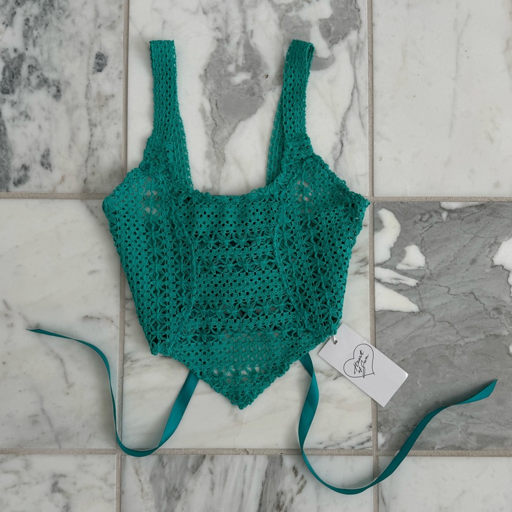 HeartofSun Emerald Crotchet Corset